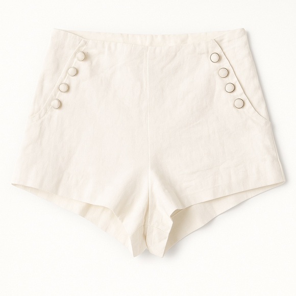 Forever 21 Pants - Forever 21 White Linen Shorts